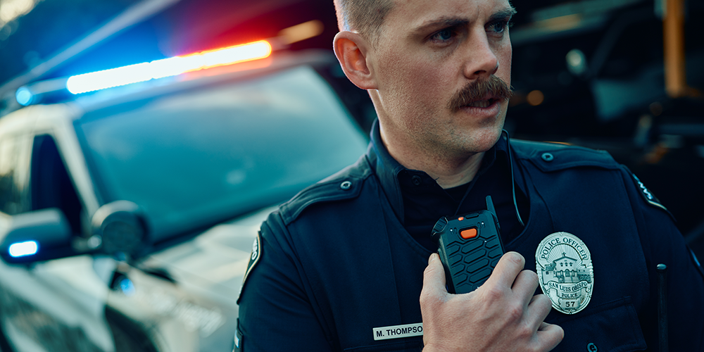 Police Officer with Tait AXIOM Wearable